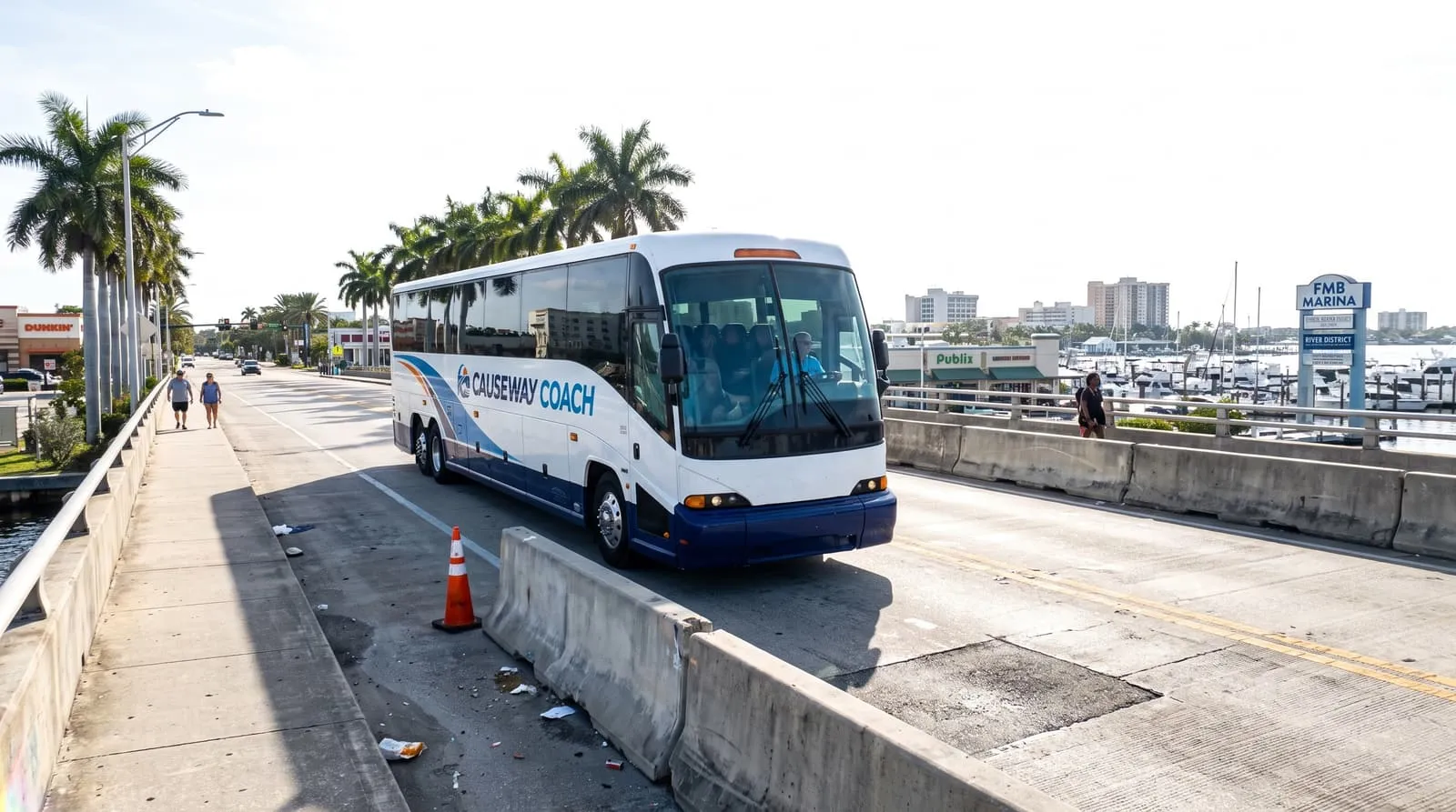 Causeway Coach motorcoach on the Gulf Coast of Florida