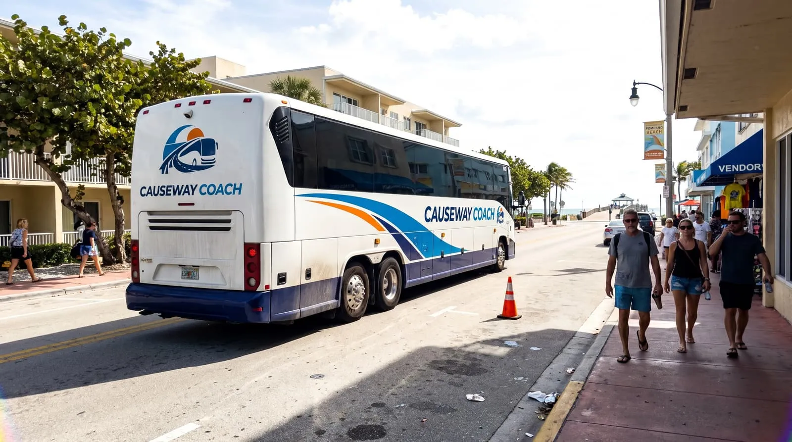 Causeway Coach fleet at the Oakland Park depot just north of Pompano Beach, Florida