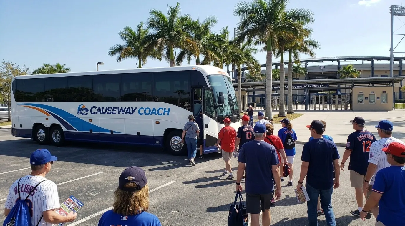 Rays spring training group transportation in Punta Gorda, Florida